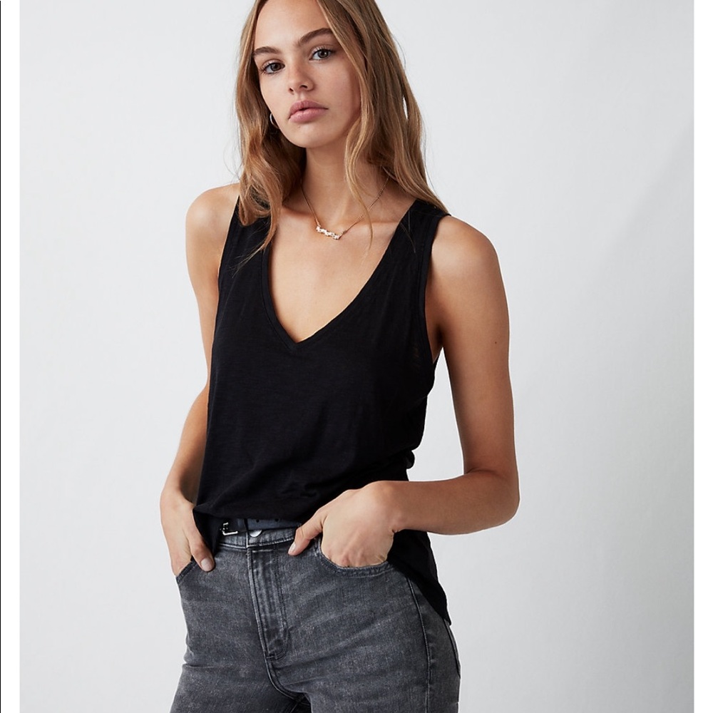 Express gray v neck tank